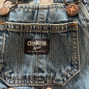 OshKosh B’gosh Denim Overalls 12 Months Classic Baby Bib Overalls